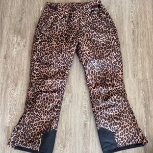 Leopard Print Winter ski and snowboarding Pants